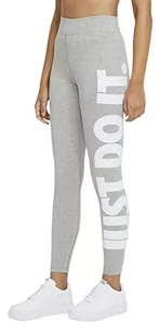 Nike Legginsy damskie W NSW ESSNTL GX HR LGGNG JDI Leggings, dk Grey Heather/White, M-T, szary wrzos/biały, M - Legginsy - miniaturka - grafika 1