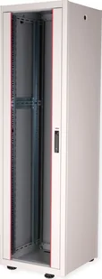Szafa Roline ROLINE Netzwerkschrank Basic 48,26cm 19Zoll 42 HE 600x600 BxT Glastor grau - Szafy rack - miniaturka - grafika 1