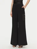 Spodnie damskie - Rinascimento Spodnie materiałowe CFC0122612003 Czarny Regular Fit - miniaturka - grafika 1