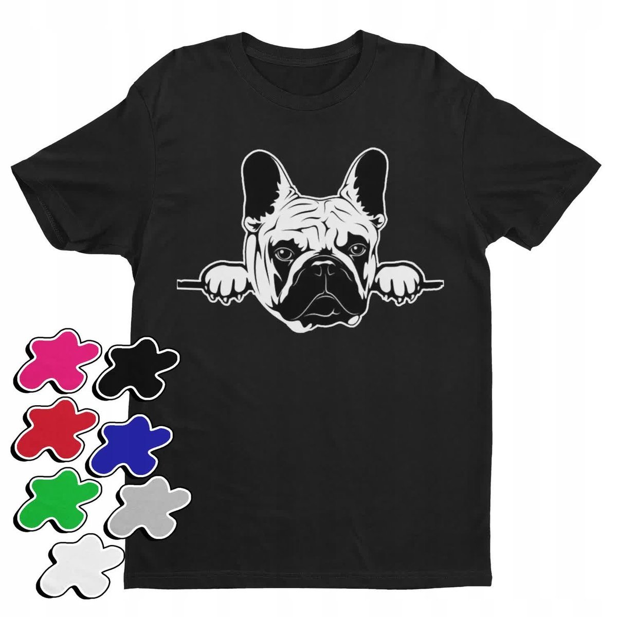 Koszulka T-Shirt Dziecięca Z Nadrukiem Pies Piesek Buldog Pupil -L 146-152