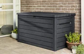 Skrzynie ogrodowe - Keter Benelux Keter Skrzynia ogrodowa Ontario, 870 L, szara, stylizowana na drewno (236949) - miniaturka - grafika 1