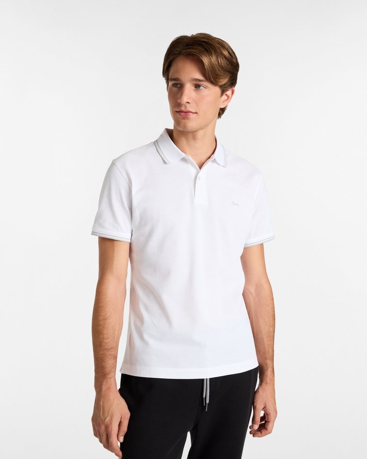 polo essentials bawełna męskie biały