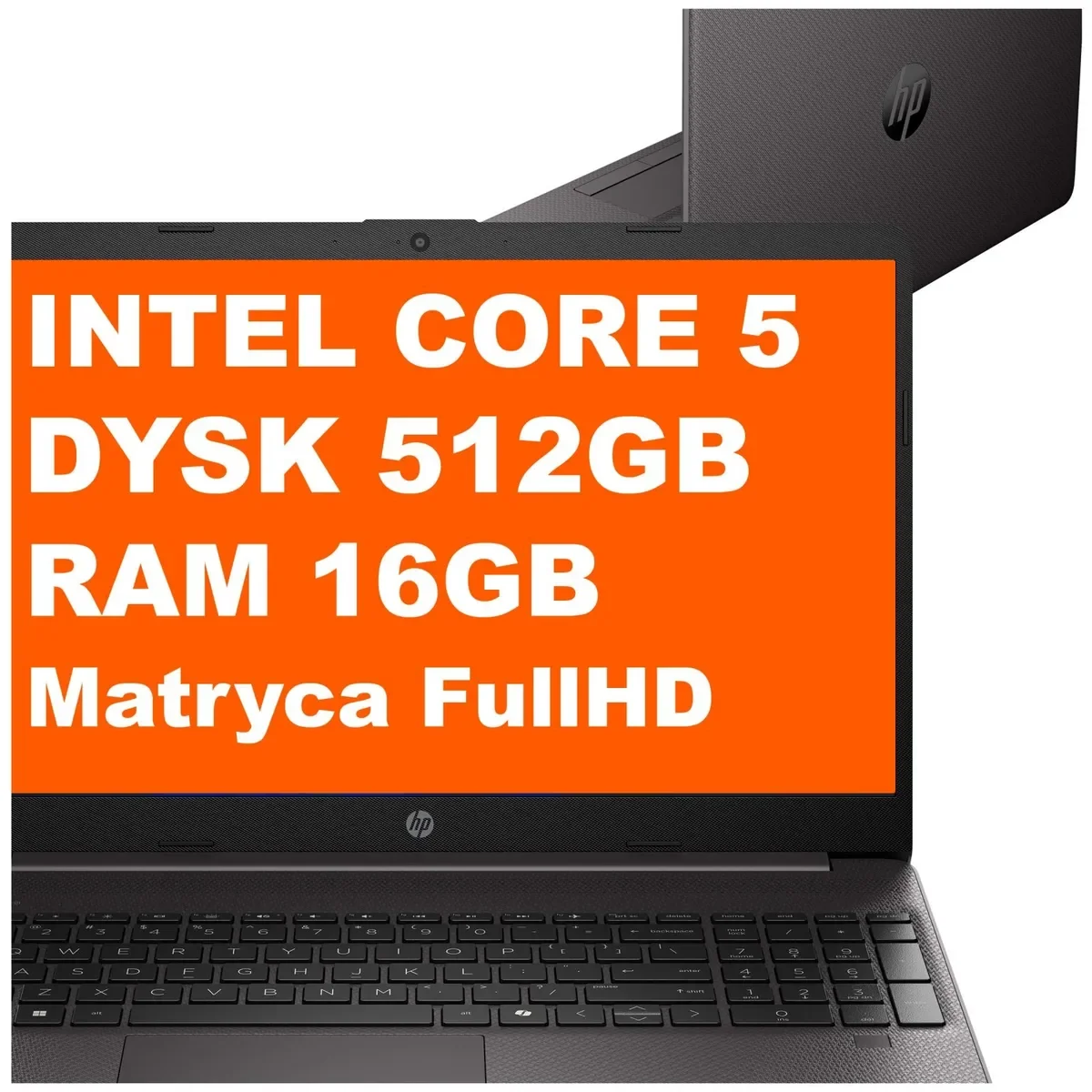 HP 250R G9 / C7GA8AT / Intel Core 5 120U / 16GB/512GB / Intel Graphics / FullHD / Win 11 / Czarny C7GA8AT_16GB_500SSD_W11