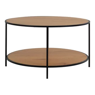 Okrągły stolik z blatem w dekorze dębu ø 80 cm Vita – House Nordic - Ławy i stoliki kawowe - miniaturka - grafika 1