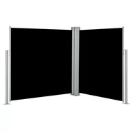 Markizy - vidaXL vidaXL Zwijana markiza boczna, 140 x 600 cm, czarna - miniaturka - grafika 1