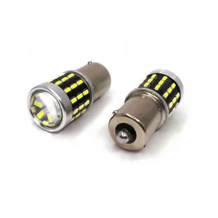 P21W Żarówka Led Ba15S 12-24V Canbus 1500Lm Biała Z Soczewką Motoledy - Żarówki samochodowe - miniaturka - grafika 1