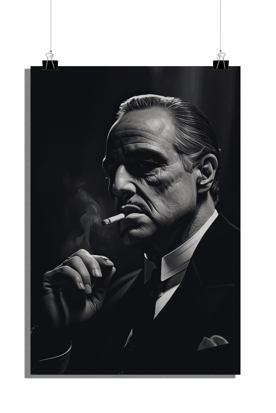 Plakat Don Corleone - Portret - Plakat Ojciec Chrzestny - Plakat Ojciec Chrzestny - Plakat filmowy - 51x71cm - Idealny do oprawienia w ramę