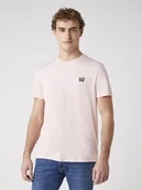 Koszulki męskie - MĘSKI T-SHIRT WRANGLER SS SIGN OFF TEE SILVER PINK W7C07D3TU 112131607 - Wrangler - miniaturka - grafika 1