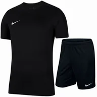 Koszulki męskie - Zestaw Nike Czarna Koszulka T-shirt + Spodenki Czarne Dri-fit R.l - miniaturka - grafika 1