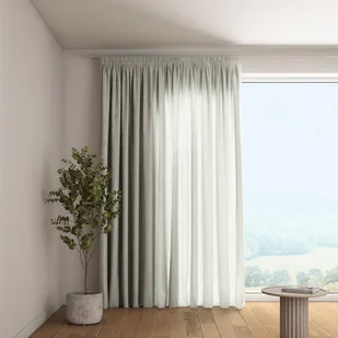 Zasłona na taśmie marszczącej 1 szt., prześwitujący, naturalny, Balance - Zasłony - miniaturka - grafika 1