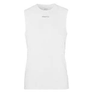 Męska koszulka bez rękawów CRAFT ADV ESSENCE SL TEE 2 M 1914794-900000 – Biały - Koszulki męskie - miniaturka - grafika 1