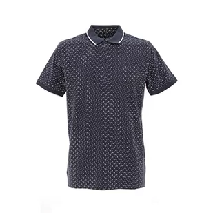 Teddy Smith - Pasy 2 MC - Męska koszulka polo - Casual - Ciemny Granatowy, Total Navy/Print Biały, S - Koszulki męskie - miniaturka - grafika 1