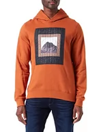 Bluzy męskie - s.Oliver Męska bluza 21126, pomarańczowa, XXL (DE) - miniaturka - grafika 1