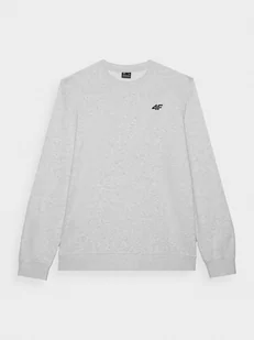 Męska bluza dresowa nierozpinana bez kaptura 4F 4FWMM00TSWSM1465 - szara - Bluzy sportowe męskie - miniaturka - grafika 1