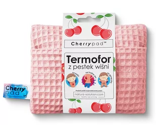 Duży termofor z pestek wiśni CHERRYPAD Wafelek, różowy - Termofory - miniaturka - grafika 1