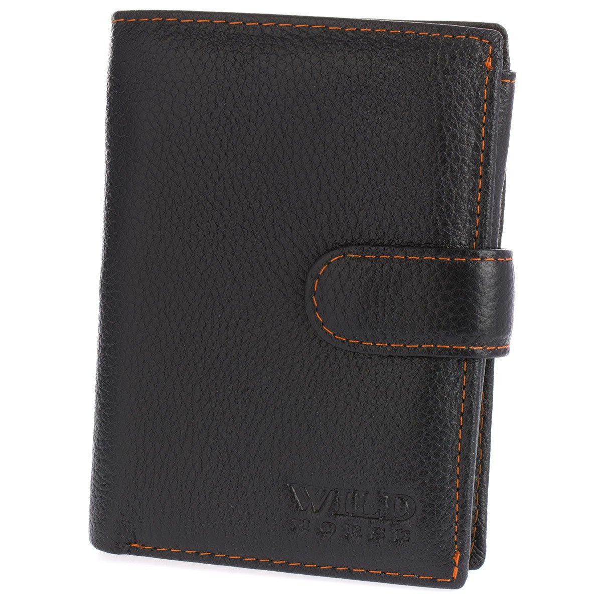 Portfel Męski Skórzany z Zapięciem Wild Horse Czarny