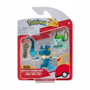 Pokemon 3 Figurki Bitewne Zestaw HONEDGE FRODAGIER BULBASAUR PKW3599 - Figurki dla dzieci - miniaturka - grafika 1