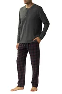 Piżamy damskie - Szara bawełniana piżama męska-s - miniaturka - grafika 1