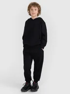 Spodnie i spodenki dla chłopców - 4F Spodnie dresowe joggery chłopięce - czarne 122 (6-7 lat) - miniaturka - grafika 1