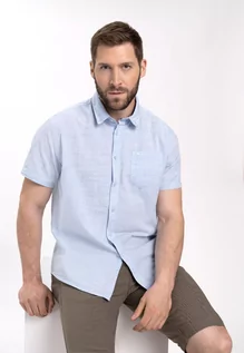 Koszule męskie - Koszula męska z krótkim rękawem, Comfort Fit K-ONTERIO - Volcano - grafika 1