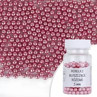 Dodatki do ciast w proszku - Posypka cukrowa PEREŁKI BŁYSZCZĄCE RÓŻOWE ⌀ 5 mm Sweet Decor, 40 g - miniaturka - grafika 1