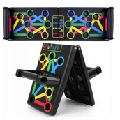 Pozostały sprzęt i akcesoria do ćwiczeń - DESKA UCHWYTY DO POMPEK ĆWICZEŃ SIŁOWNIA CROSSFIT 14 W 1 - miniaturka - grafika 1