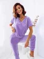 Komplety damskie - KOMPLET DRESOWY Z T-SHIRTEM- FIOLETOWY - Olika - miniaturka - grafika 1