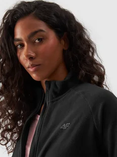 Polar ze stójką regular damski 4F 4FWMM00TFLEF294-20S Czarny - Bluzy damskie - miniaturka - grafika 1