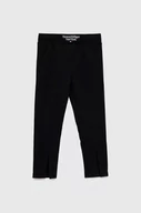 Spodnie i spodenki dla dziewczynek - Tommy Hilfiger legginsy dziecięce kolor czarny gładkie - miniaturka - grafika 1