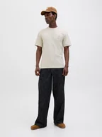 Koszulki męskie - Jack & Jones Koszulka w kolorze beżowym - miniaturka - grafika 1