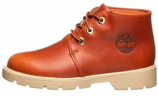 Buty dla dziewczynek - Timberland Skórzane botki "Newman Chukka" w kolorze jasnobrązowym - grafika 1