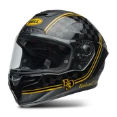 Kaski motocyklowe - Kask Integralny Bell Ps Racestar Rsd Plyr Matowy Matowy Czarny/ZłotyS - miniaturka - grafika 1