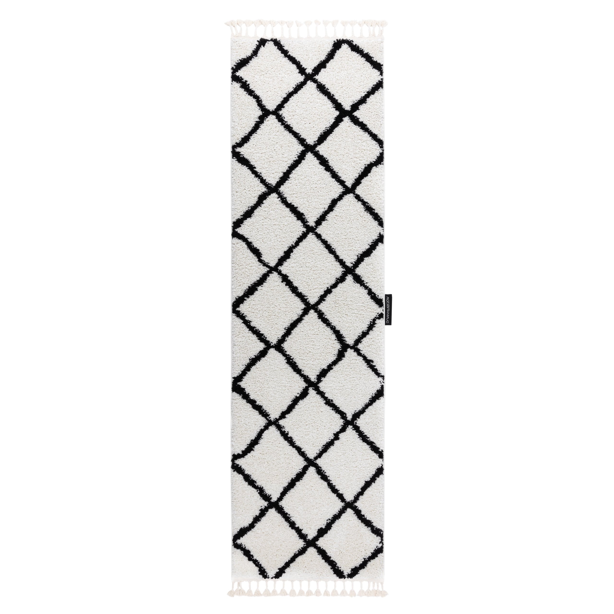 Dywan, Chodnik BERBER CROSS - do kuchni, przedpokoju, na korytarz biały 60x300 cm