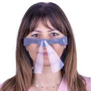 Przyłbice ochronne - Przyłbica mini maska ochronna na usta i nos wielokrotnego użytku uniwersalna szara szyta - miniaturka - grafika 1