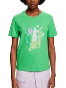 Koszulki i topy damskie - ESPRIT Koszulka w kolorze zielonym - miniaturka - grafika 1