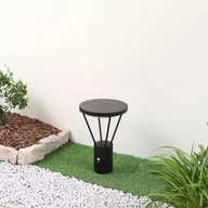 Lampy ogrodowe - Lucande Słupek oświetleniowy LED Elario, czarny, aluminium, czujnik - miniaturka - grafika 1