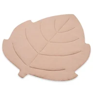 Maty edukacyjne - Miękka Mata Muślinowa Dla Dzieci New Baby Leaf Beige 100X120Cm - miniaturka - grafika 1