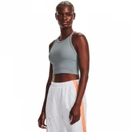 Koszulki i topy damskie - Damski top treningowy Under Armour Rush Seamless Tank - szary - miniaturka - grafika 1