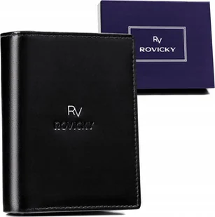 Rovicky Portfel męski wyposażony w system RFID wykonany ze skóry naturalnej - Rovicky NoSize - Portfele - miniaturka - grafika 1