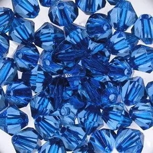 Korale Akrylowe Diamentowe 12mm (10szt) Niebieski - Półfabrykaty do biżuterii - miniaturka - grafika 1