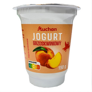 Desery mleczne - Auchan - Jogurt o smaku brzoskwiniowym - miniaturka - grafika 1