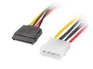 Kable - Lanberg kabel Molex - 2x SATA M/F 30cm - miniaturka - grafika 1