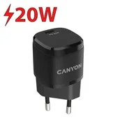 Ładowarki do telefonów - Canyon H-20-05 (czarny) - PD 20W - miniaturka - grafika 1