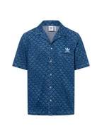 Koszule męskie - adidas Originals Męska koszula casual Mężczyźni Regular Fit Bawełna niebieski jednolity, S - miniaturka - grafika 1