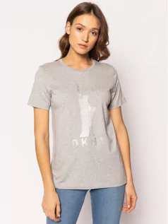 Koszulki i topy damskie - DKNY T-Shirt P9BH9AHK Szary Regular Fit - grafika 1