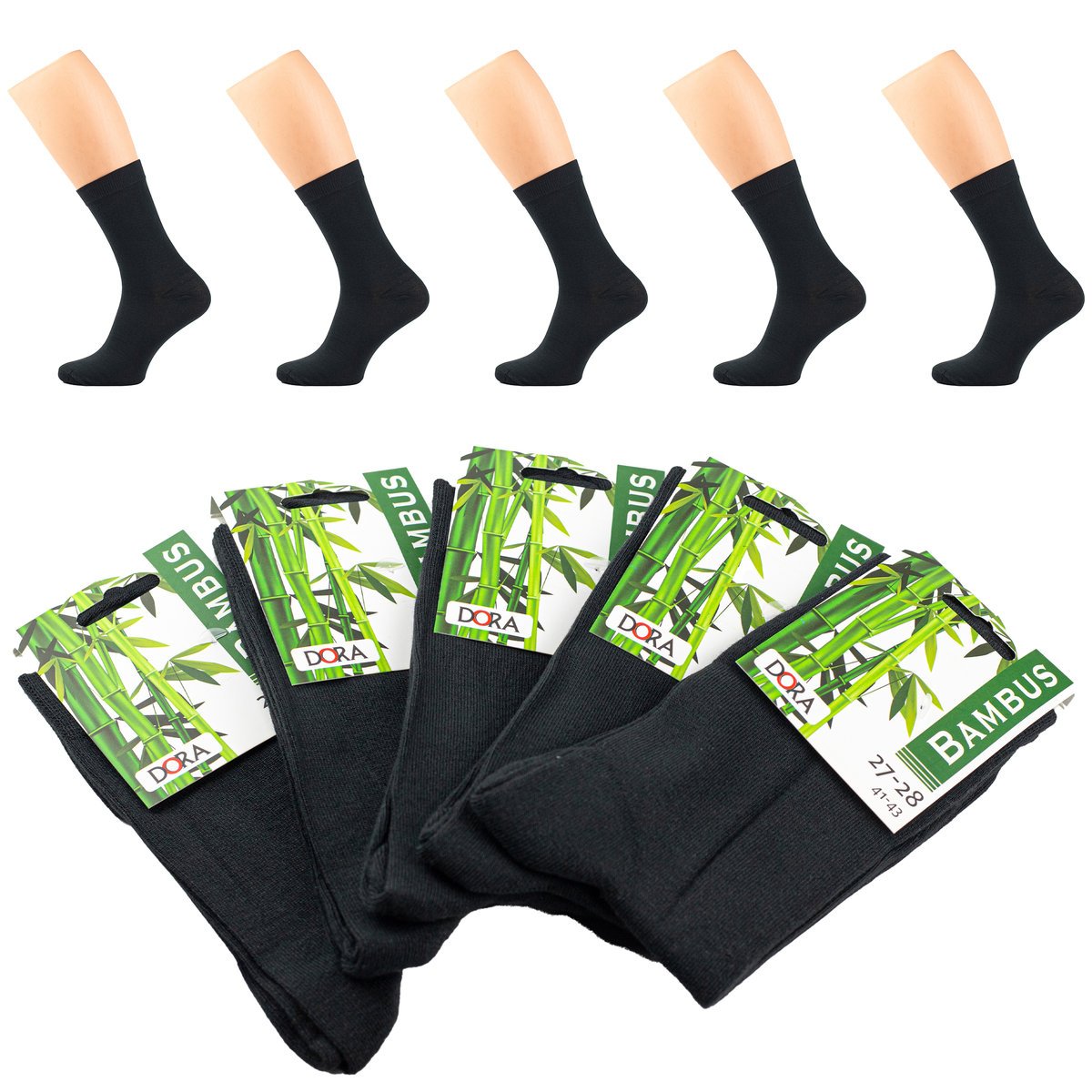 5X Skarpetki Skarpety Bambusowe Męskie Ciemnoszare Premium 44-46