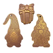 Czekolada - Zestaw Krasnali z Prezentem z Mlecznej Czekolady (30g) - miniaturka - grafika 1