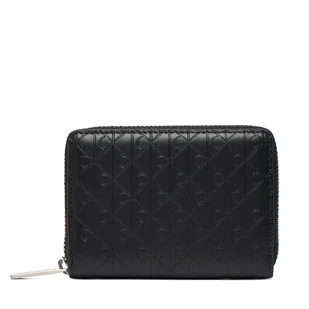 Mały Portfel Męski Calvin Klein Emblem Emboss Zip Coin Pouch LV04D1087G Czarny - Portfele - miniaturka - grafika 1