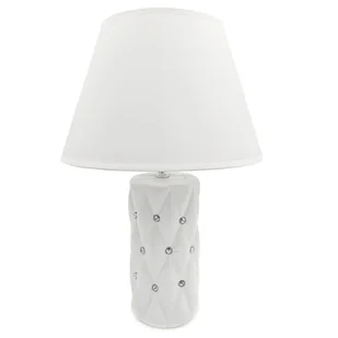 Lampa stołowa nocna z kryształkami biała glamour 44 cm - Lampy stojące - miniaturka - grafika 1