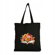 Torby i wózki na zakupy - Eko Torba Bawełniana na ramię Shopper Eco Torebka Zakupy Kwiaty bukiet - miniaturka - grafika 1